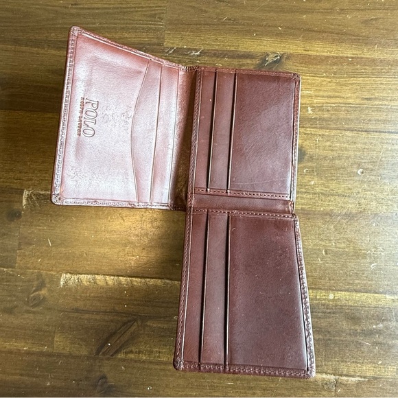 Polo Ralph Lauren Bi-Fold Wallet Embroidered Coin Money Leather Card Holder - Picture 4 of 7